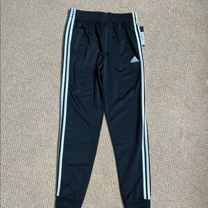 New Adidas Black Joggers with Iconic Stripes